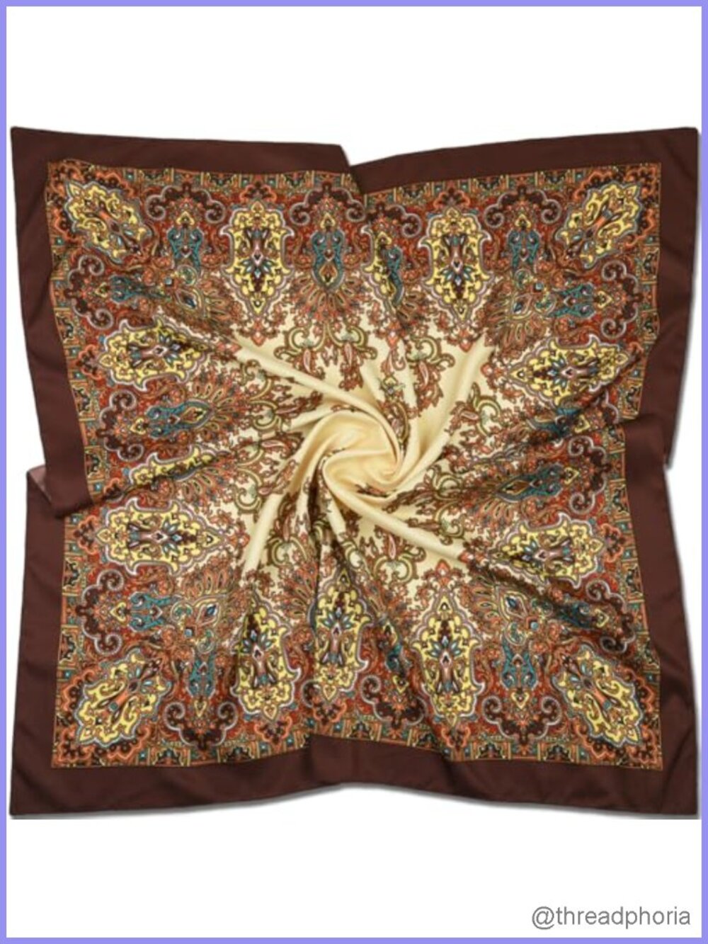 XL 40x40 Satin Square Scarf, Silk-Feel Hair Wrap Bandana Neckwear